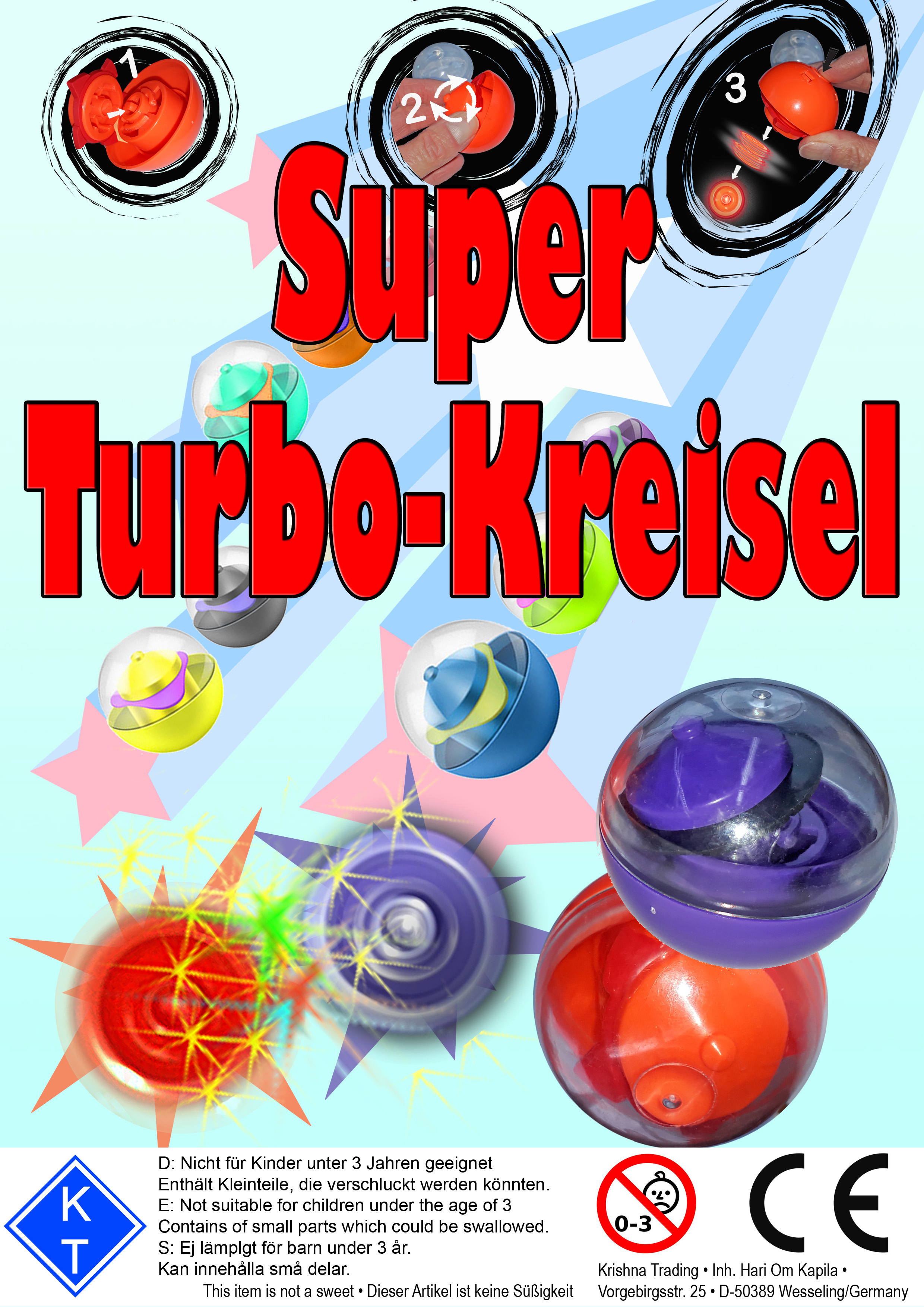 5cm Kapsel mit Kreisel [4012006] Kaugummiautomaten & Warenautomaten